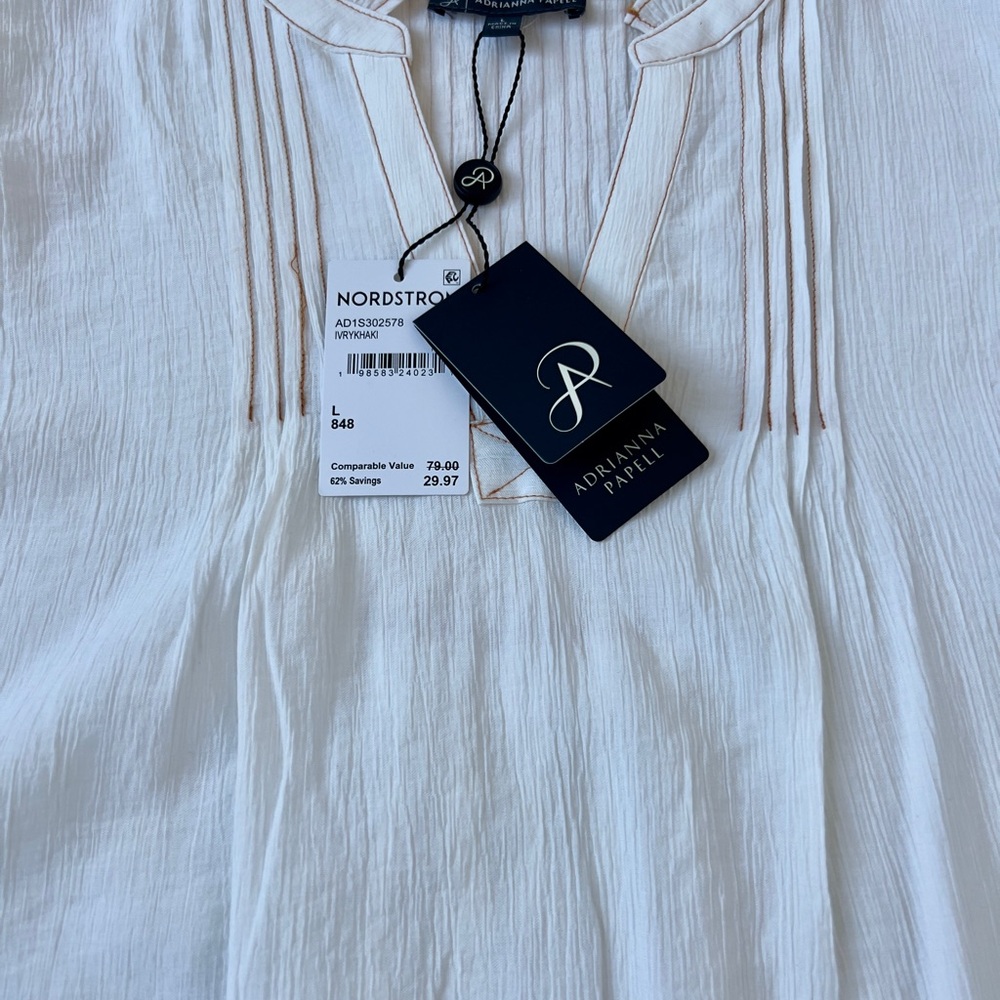 Adrianna Papell off white Sleeveless Top - Picture 2 of 3